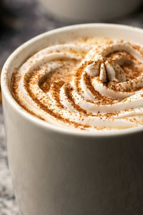 Celebrate fall with this delicious fall inspired vegan pumpkin spice latte! It's creamy and totally divine, and made with pumpkin purée and fall spices. #vegan #dairyfree | lovingitvegan.com Smoothies, Vegan Pumpkin Spice Latte, Pumpkin Spice Latte, Vegan Pumpkin Spice, Homemade Pumpkin Puree, Pumpkin Spice, Spiced Latte, Fall Spices, Vegan Pumpkin