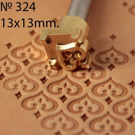 PRICES MAY VARY. Easy-To-Do stamps for beginner and professionals, can carve out the perfect pattern. Professional tool for leather craft working, stylish crisp pattern. All our stamps are made of brass and have permanently attached steel handles. A great gift for leather craft lover. The size of the tool is approximately 10 cm long. All our stamps are made of brass and have permanently attached steel handles.  The designs are unique, created by our team.   The prints are very sharp and clean; e Leather Craft, Leather Craft Tools, Tooling Patterns, Diy Leather Stamp, Leatherworking Tools, Leather Tooling Patterns, Leather Stamps, Leather Tooling, Leather Carving