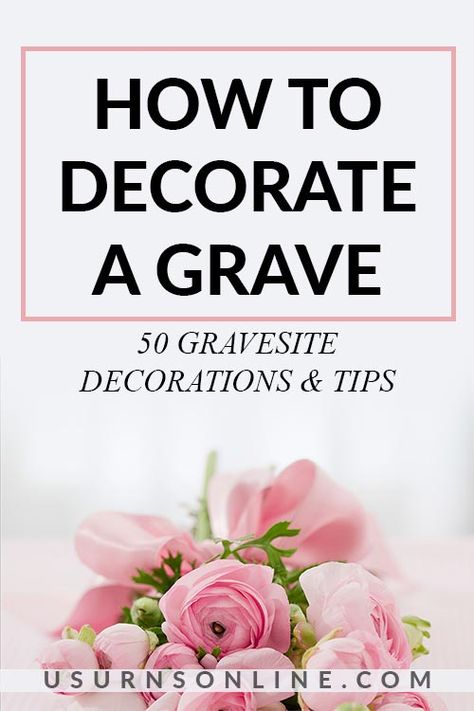 How to Decorate a Grave: 50 Gravesite Decorations & Tips » Urns | Online Gravesite Decorations, Graveside Decorations, Grave Decorations, Grave Flowers, Cemetery Decorations, Diy Grave Blankets, Cemetery Flowers, Memorial Day Wreaths, Cemetary Decorations