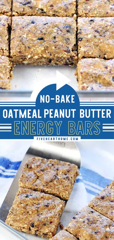 Oatmeal Peanut Butter Energy Bars Dessert, Muffin, Croissants, Quiche, Desserts, Snacks, Pancakes, Healthy Granola Bars, Healthy Protein Bars