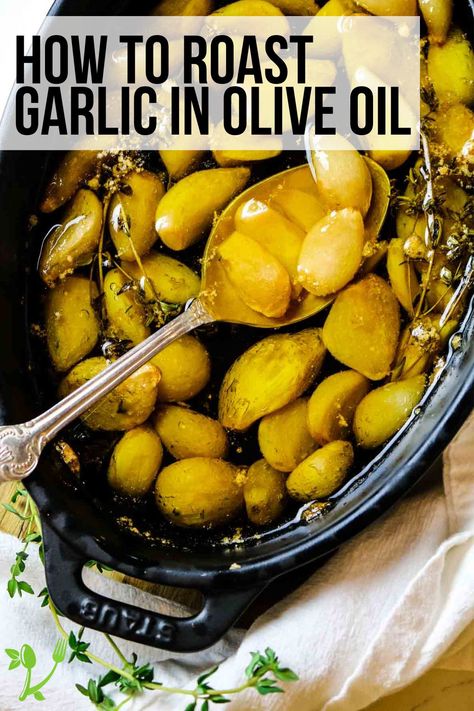 Apps, Dips, Sauces, Ideas, Smoothies, Garlic Olive Oil, Garlic Oil, Garlic Oil Recipe, Roasted Garlic Recipe