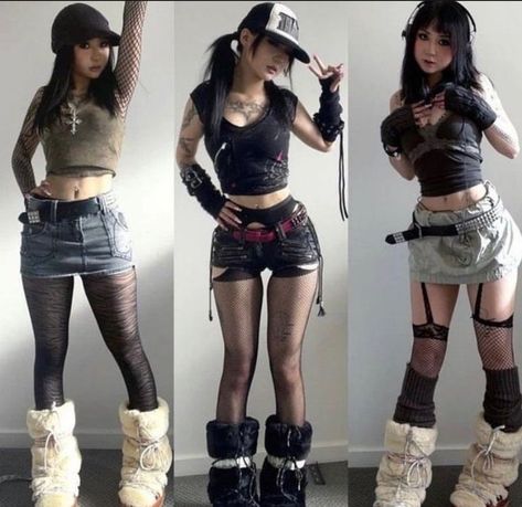 Grunge Outfits, Y2k Outfit Inspo, Goth Fits, Y2k Grunge Outfits, Y2k Outfits Aesthetic, Goth Y2k Outfits, Cool Outfits, Alternative Outfits, Streetwear Grunge
