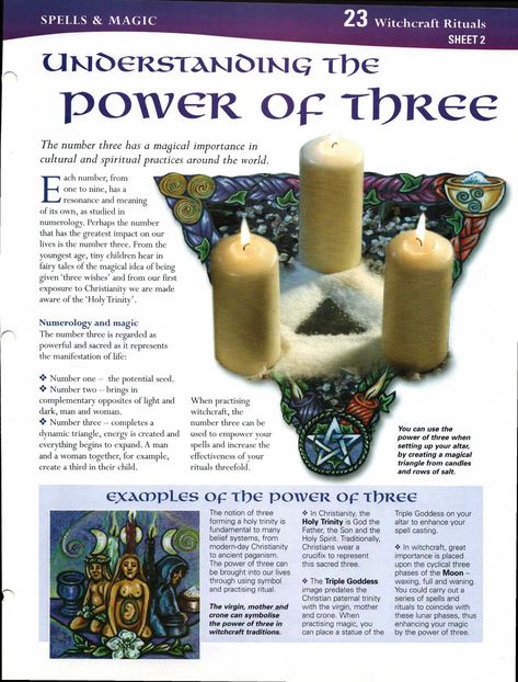 Understanding the Power of Three Ombre, Wicca, Crafts, Wiccan Spell Book, Witchcraft Spell Books, Witch Spell Book, Witch Spell, Goddess Magick, Tarot Learning