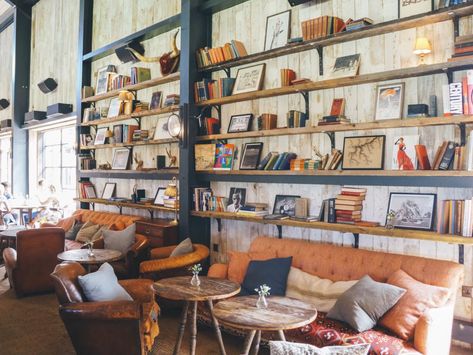 The Best Interior Design Blogs to Follow in 2022 Interior, Bookshelves, Home Décor, Soho Farmhouse, Cozy Coffee Shop, Eclectic Home, Eclectic Cafe, Cozy Cafe, Shelf