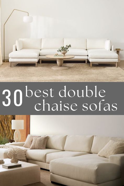 Double Chaise Sofas for Your Living Room Ideas, Sofas, Couch With Two Chaise Lounges, Couch With Chaise, Deep Couch Sectional, Double Chaise Lounge, Double Chaise Sofa, Small Sectional Sofa, Double Chaise Sectional