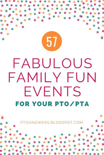 57 Fabulous Family Fun Events for your PTO/PTA #pto Ideas, Teacher Appreciation, Amigurumi Patterns, Parents, Family Fun Day, Family Fun Night, Fun Fundraisers, School Fundraisers, Kids Events Ideas