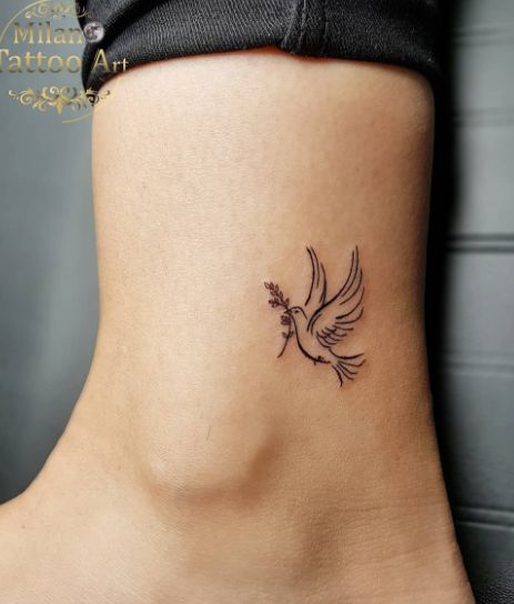 Mini Dove Tattoo design Wrist Tattoos, Tattoo, Tattoos, Tattoo Designs, Tattoo Style, Tatuajes, Beautiful Tattoos, Tattoo Style Drawings, Aesthetic Tattoo