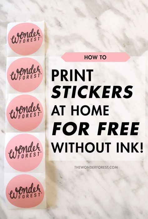 how to print stickers at home for free without ink! Ideas, Ink, How To Make Stickers, Diy Labels, Print Stickers At Home, Printing Labels, Sticker Printer, Label Printer, Shipping Label Printer