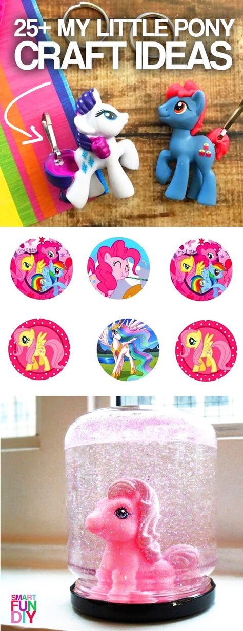 25+ My Little Pony Craft Ideas! My Little Pony The Movie My Little Pony, Ideas, Unicorns, Diy, Upcycling, My Little Pony Craft, Little Pony Party, My Little Pony Bedroom, My Little Pony Party