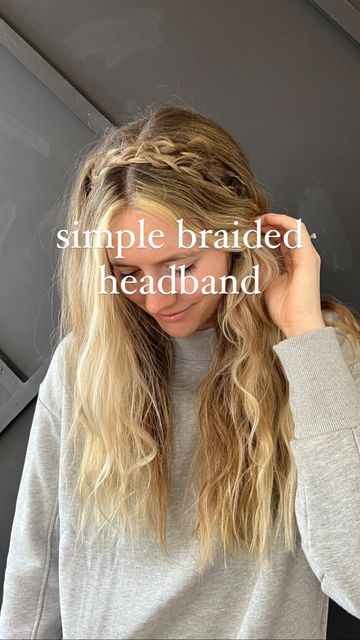 Outfits, Instagram, Ideas, Crop Tops, Braided Headband Hairstyles, Braided Headband Hairstyle, Braided Hairstyles Easy, Braided Hairband, Braid Headband Tutorial