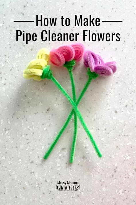 Diy, Fimo, Crafts With Pipe Cleaners, Pipe Cleaner Projects, Pipe Cleaner Flowers, Easy Crafts For Kids, Simple Crafts For Kids, Pipe Cleaner Animals, Crafts For Kids
