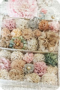 DIY:: Doily, Lace, And Vintage Flower Tutorials ! You Now Have No Excuse - to Not "Shabby Up" any Decor :): Diy, Diy Hacks, Diy Handmade, Shabby Chic Diy, Doilies Crafts, Shabby Chic Crafts, Fabric Flowers Diy, Diy Flowers, Handarbeit