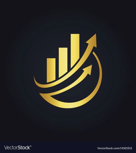 Gold arrow chart business finance logo vector image Design, Instagram, Gold Logo Design, Logo Design Creative, Money Logo, Logo Design Inspiration, Corporate Logo, Logo Design, Minimalist Logo Design
