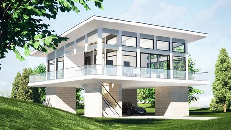 Artem Rise House Plans, Architecture, House Floor Plans, Exterior, Elevated House Plans, Elevated House Design Modern, Modern House Plan, Best House Plans, Elevated House
