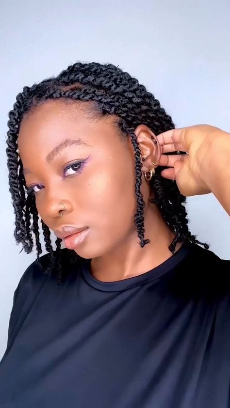 Braided Hairstyles, Thread Styles For Natural Hair, African Hair Braiding Styles, 4c Natural Hair Threading, Hair Threading, Nigerian Braids Hairstyles, Braids In The Front Natural Hair, Braids For Black Hair, Locs