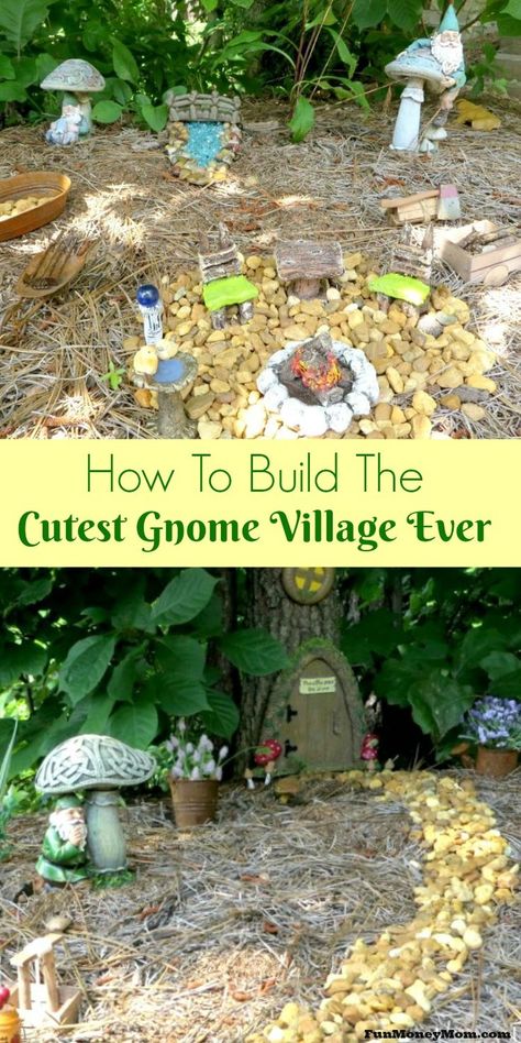 Want to create the best gnome village ever? With a few craft materials and a little creativity, you can have a fun little gnome home in your own back yard. Garden Care, Outdoor, Ideas, Miniature, Diy, Diy Garden, Miniature Garden, Gnome House, Gnome Garden