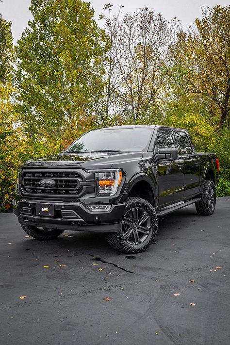 Full vehicle view of a custom 2021 Ford F-150 built for off-road use