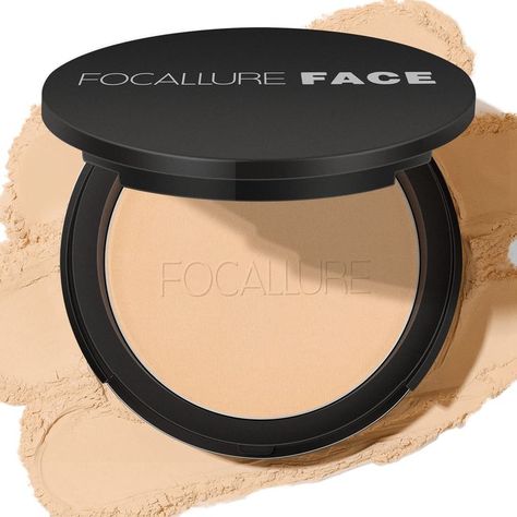FOCALLURE Flawless Pressed Powder, Control Shine & Smooth Complexion, Pressed Setting Powder Foundation Makeup, Portable Face Powder Compact, Long-Lasting Matte Finish, Beige Body Make Up, Make Up, Concealer, Face Powder, Makeup, Body Makeup, Cat Eye Gel, Makeup Cosmetics, Face Makeup