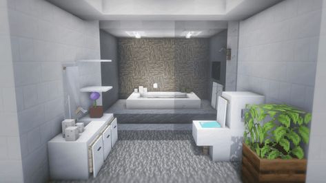 Minecraft Bathroom Ideas, Minecraft Bathroom Design, Minecraft Toilet, Bathroom Minecraft, Minecraft Room, Minecraft Mansion, Minecraft House Designs, Minecraft House Tutorials, Minecraft Modern House Blueprints