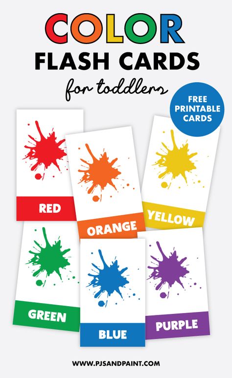 Free Printable Color Flash Cards for Toddlers | Help Kids Learn Colors Pre K, Preschool Colors, Toddler Color Learning, Color Flashcards, Learning Colors, Preschool Flash Cards, Colors For Toddlers, Flashcards For Toddlers, Flashcards For Kids
