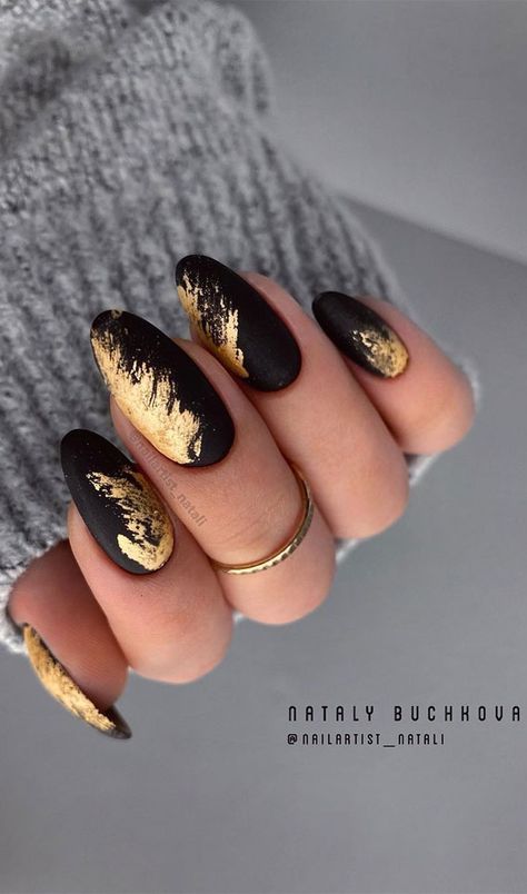 11. Matte Black Nails Design So if you’re looking for some inspiration as we head into 2021, we’ve curated the most of-the-moment nail art... Nail Designs, Rambut Dan Kecantikan, Ongles, Fancy Nails, Pretty Nails, Trendy Nails, Kuku, Chic Nails, Nailart
