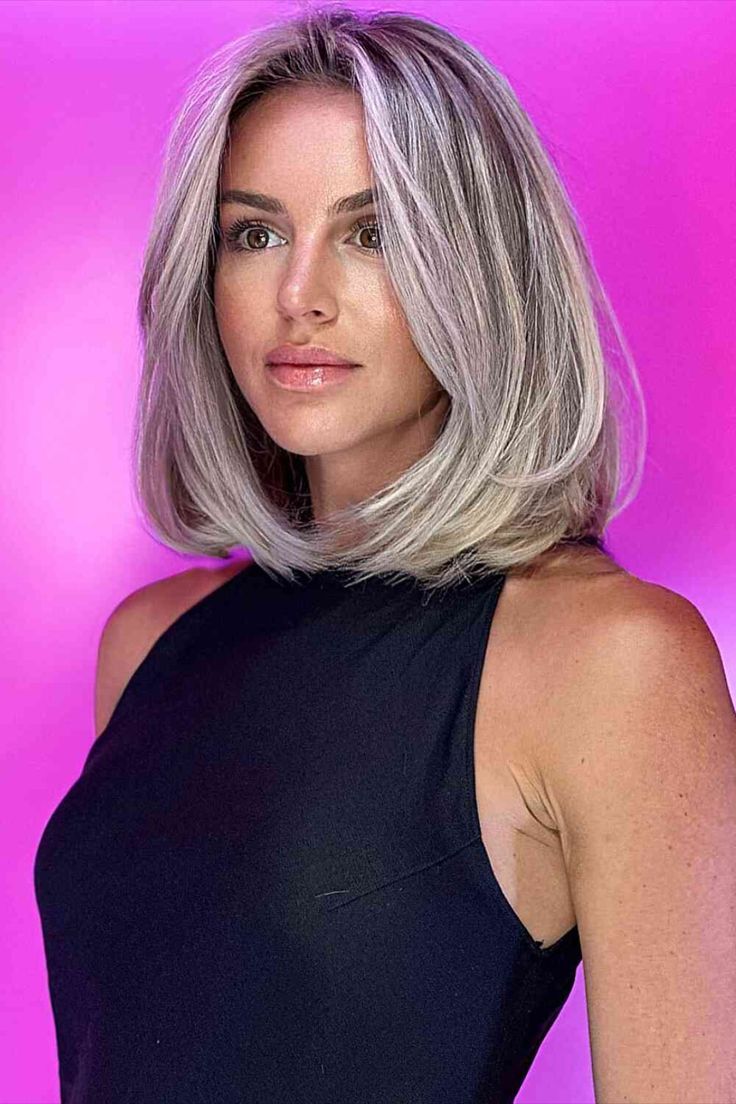 Trendy Icy Layered Lob for straight hair Medium Length Hair Cuts, Medium Length Hair Styles, Long Bob Haircut With Layers, Haircuts For Medium Hair, Layered Bob Haircuts, Bob Haircut For Fine Hair, Long Bob Haircuts, Long Layered Bob Hairstyles, Medium Hair Styles
