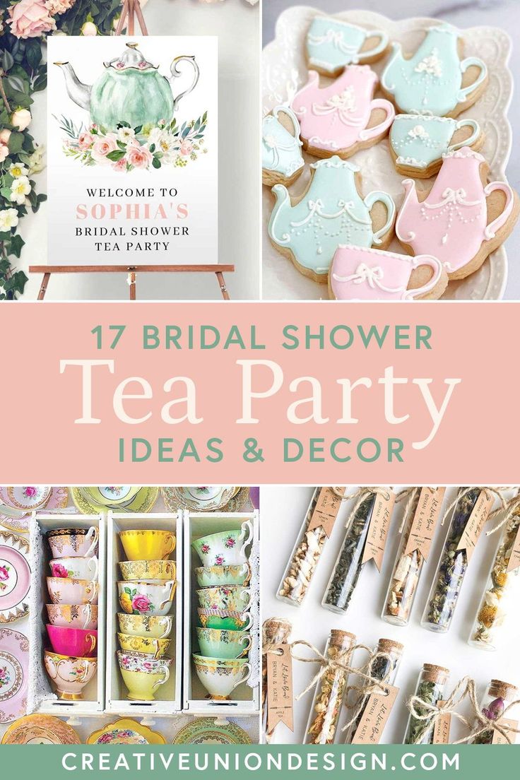 tea party ideas and decor for bridal shower