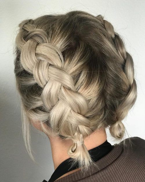 Double Dutch Braids Braided Hairstyles For Short Hair, Braiding Short Hair, Braided Hairstyles Easy, Braided Updo For Short Hair, Cute Hairstyles For Short Hair, Dutch Braids Short Hair, Braids For Thin Hair, Braids For Short Hair, Braided Short Hair