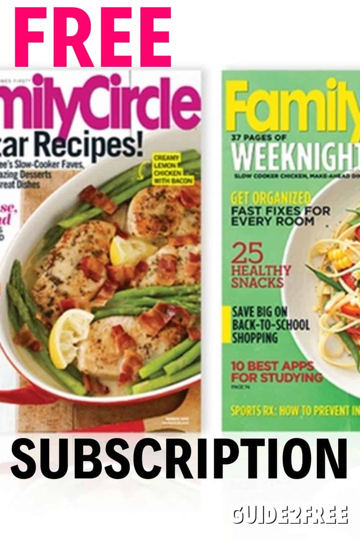 two magazine covers with the same image on them, one for family circle and another for family circle