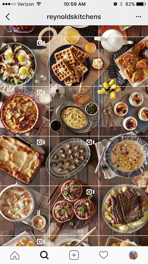 an image of food being viewed on instagram