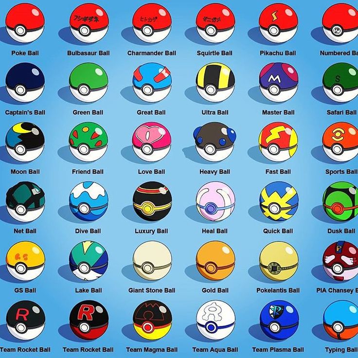 the different types of pokemon balls