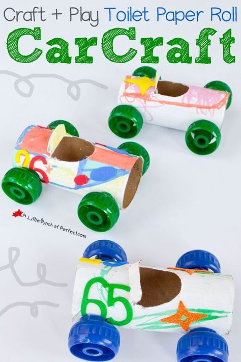 this paper roll car craft is perfect for kids to make
