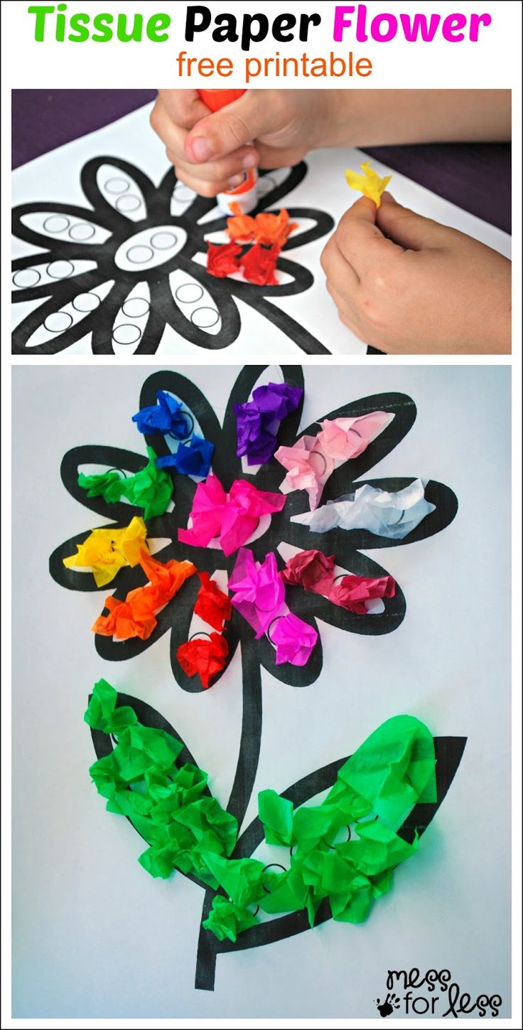 this is an easy paper flower craft for kids to make