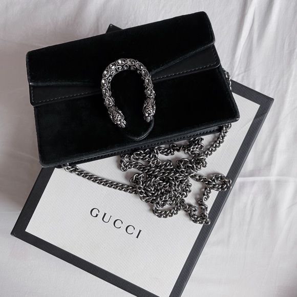 COPY - GUCCI Black Dionysus Velvet Super Mini Chain Bag Bags, Purses, Gucci, Gucci Bag, Mini Gucci Bag, Gucci Bag Dionysus, Gucci Bags Handbags, Velvet Bag, Luxury Purses