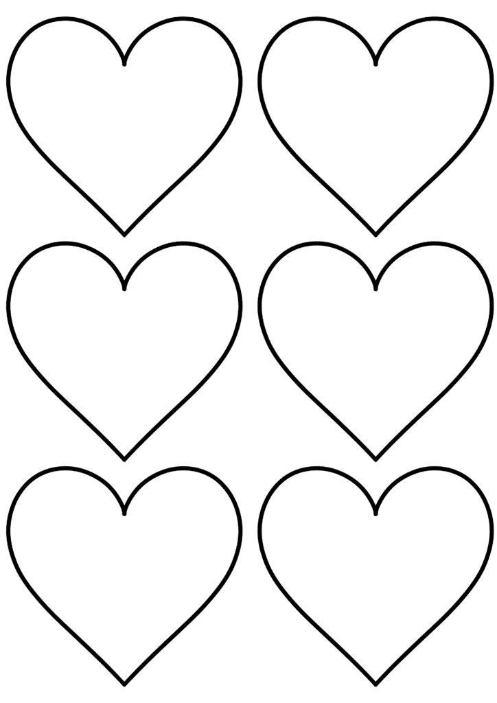 four hearts cut out in the shape of heart shapes