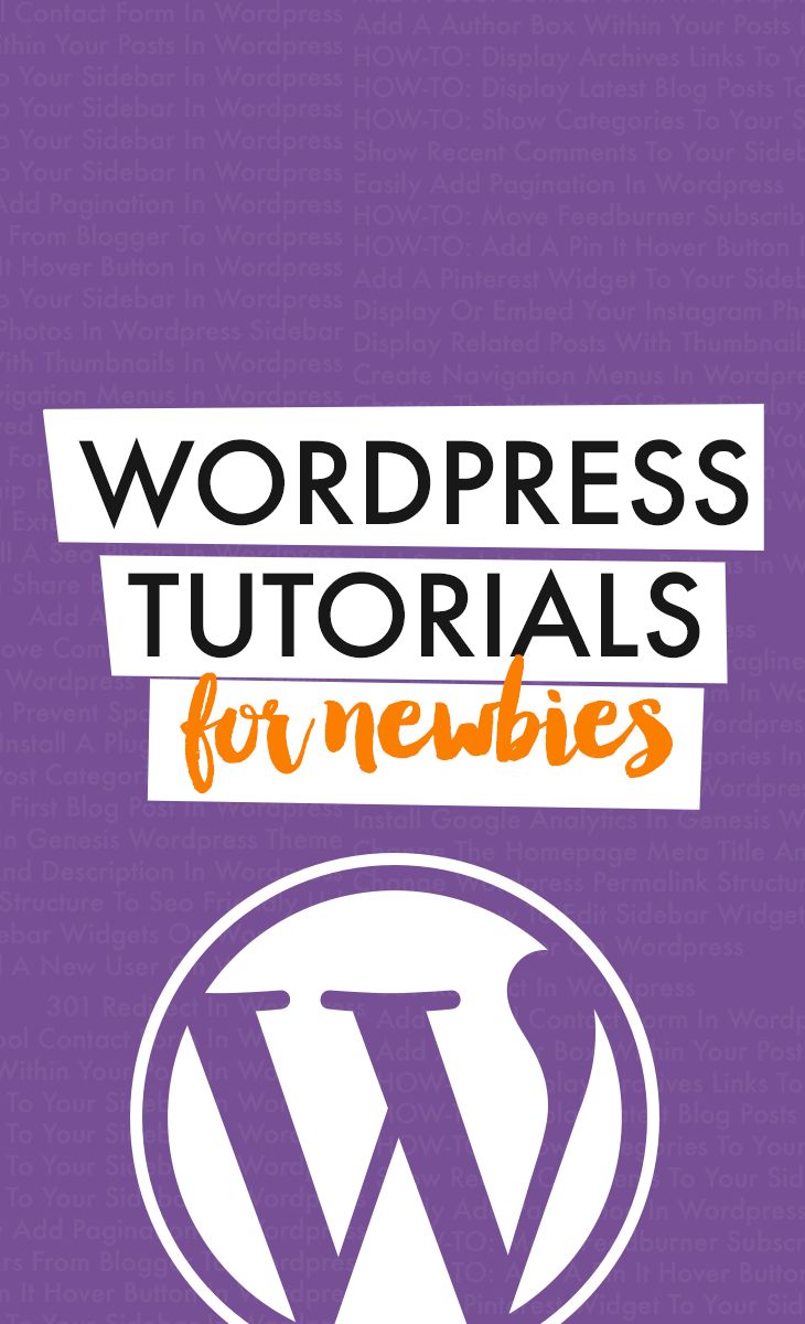 the wordpress logo with the words for neubies on it and an image of a