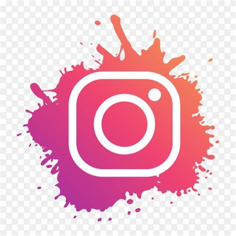 the instagram logo with paint splatters on it