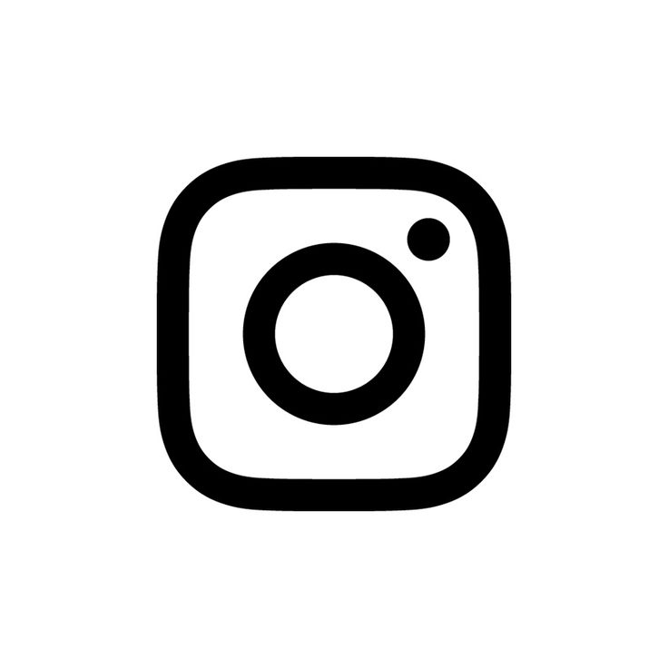 the instagram logo is black and white