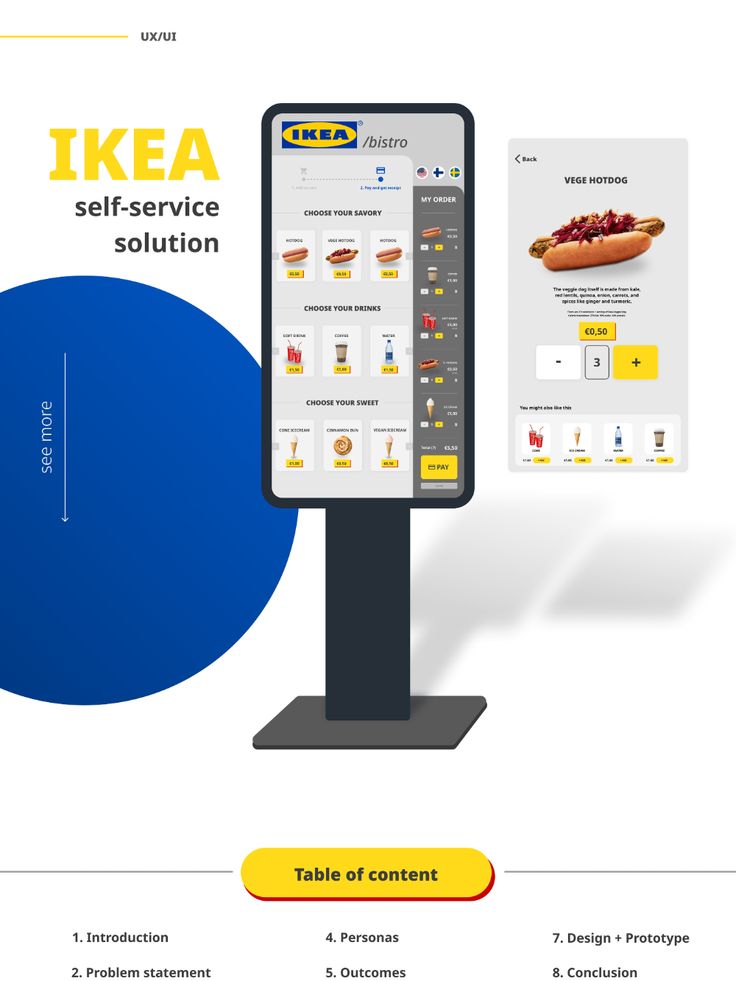 an advertisement for ikea's self service solution is displayed on a computer screen