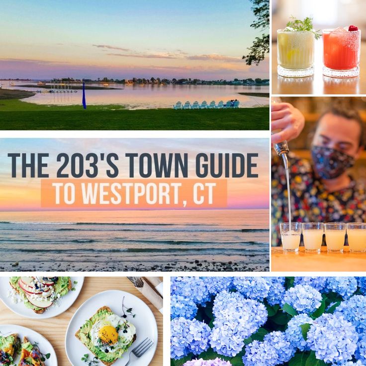 a collage of photos with the words the 209's town guide to westport, ct