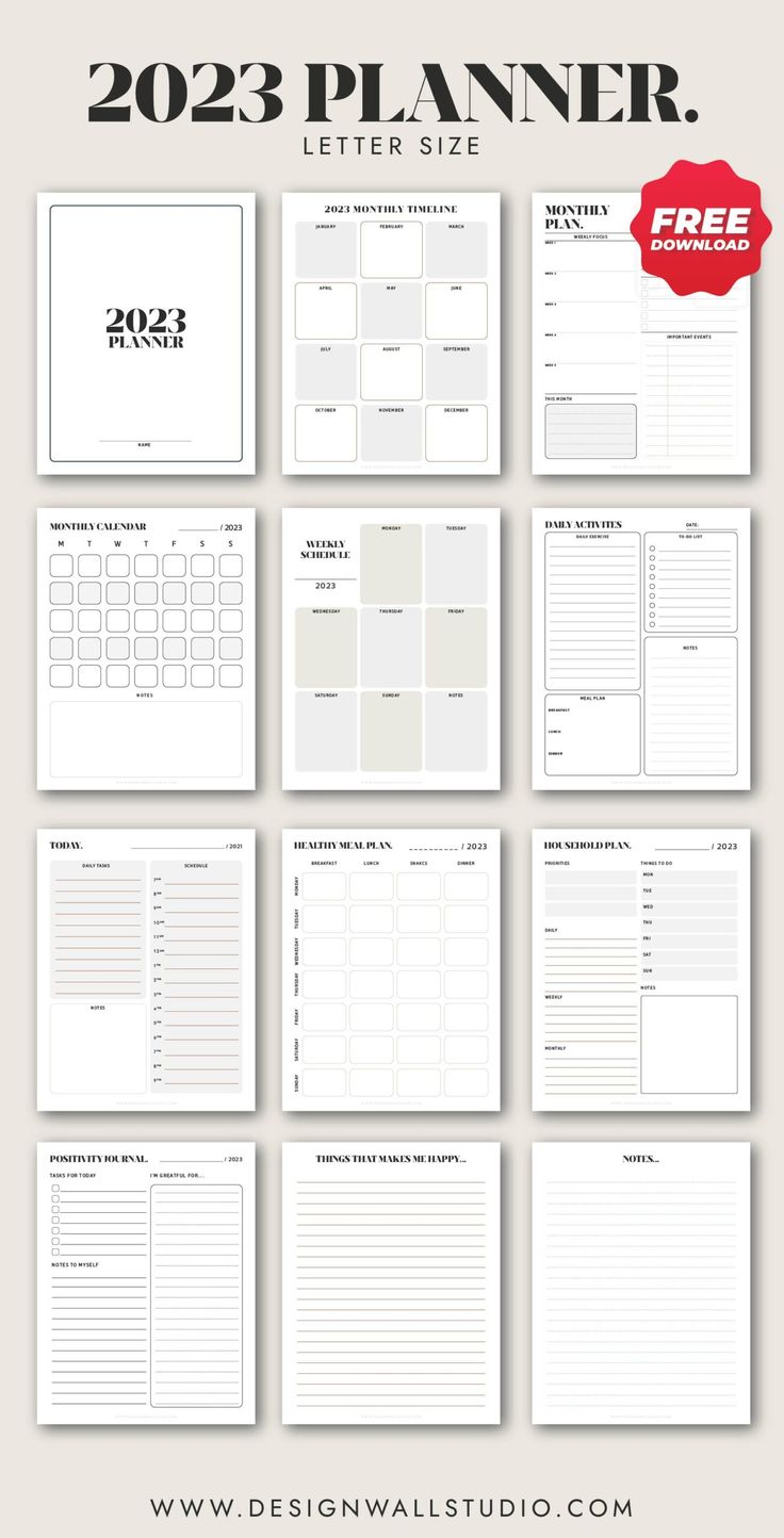 the printable planner is shown in white with red and black text that reads, 2021 planner