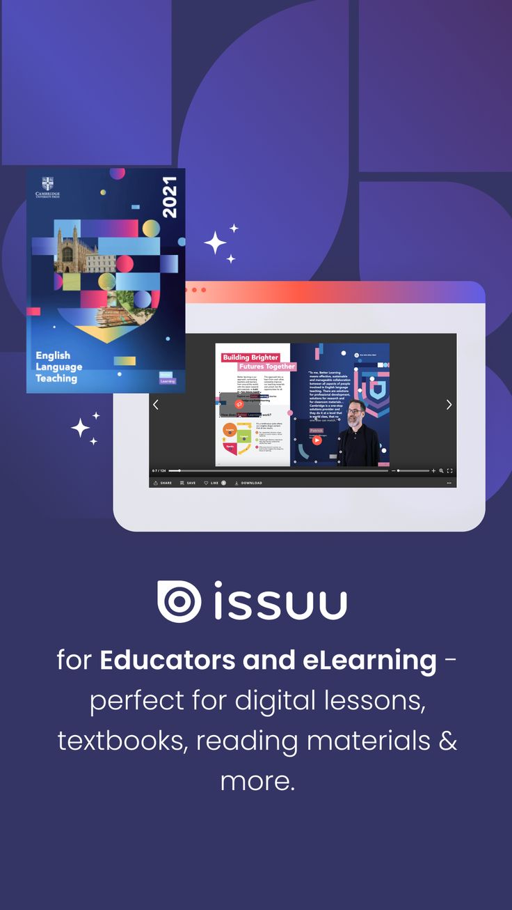 an ipad with the text issuu for teachers and learning - perfect for digital lessons, textbooks, reading materials & more