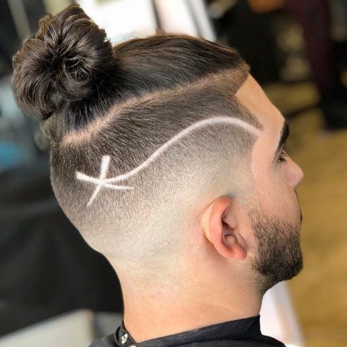 The 22 Best Hairstyles for Teenage Boys (2020 Trends) Man Bun Top Knot, Haircut Designs For Men, Man Bun, Hair Designs For Men, Shaved Hair Designs, Shaved Hair, Haircut Designs, Cool Haircuts, Fade Haircut