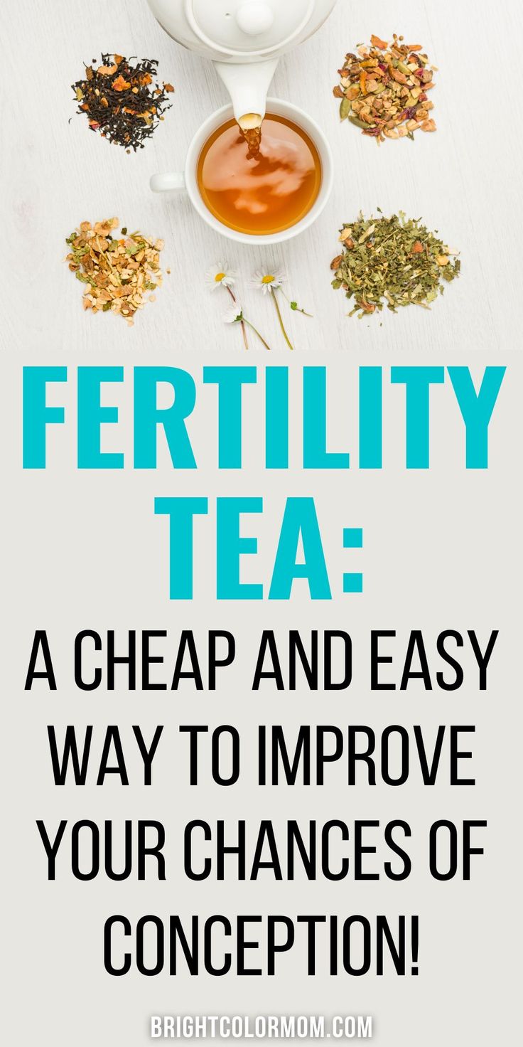 a cup of tea with the words fertiility tea on it, and an image of