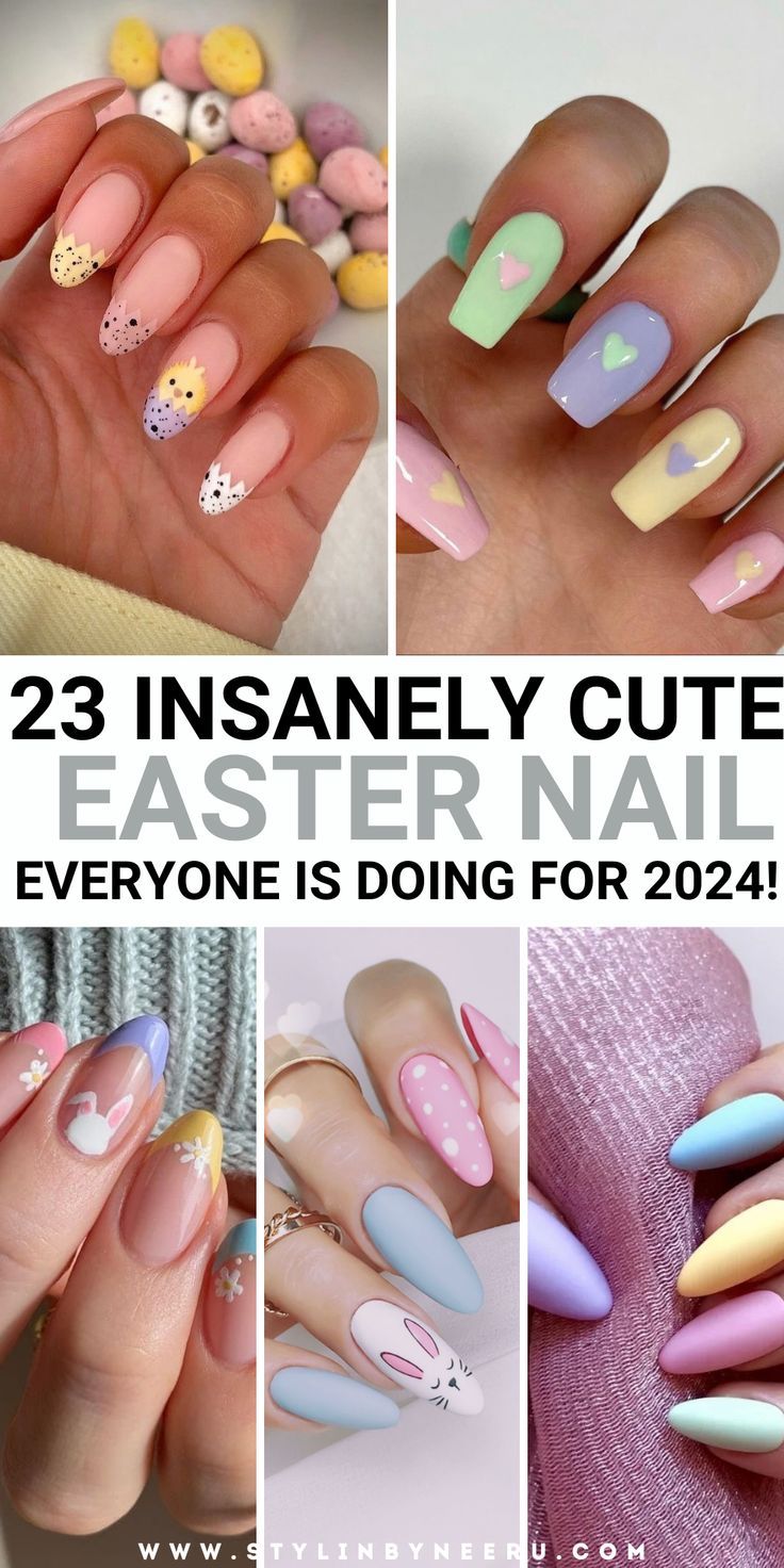 Easter nail ideas Pastel, Ideas, Nail Art Designs, Pink, Easter Nails Design Spring, Easter Nail Designs, Easter Nail Art Designs, Easter Nail Art, Easter Color Nails