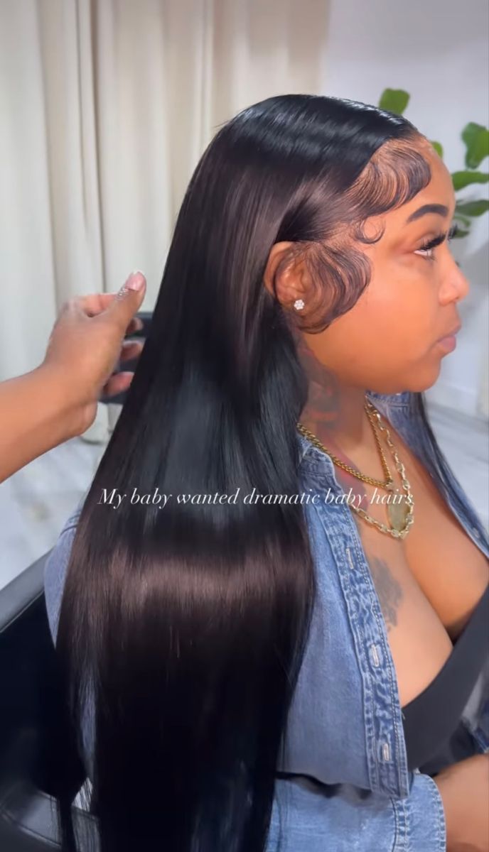 Sew Ins, Sew In With Closure, Sew In Hairstyles, Wigs For Black Women, Closure Wig, Middle Part Sew In, Lace Frontal Hairstyles, Lace Frontal Wig, Side Part Quick Weave
