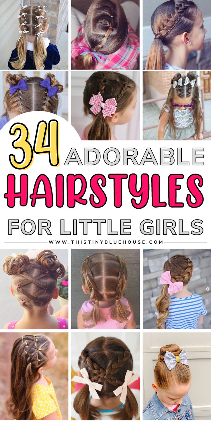 Toddler Hairstyles Girl, Easy Little Girl Hairstyles, Easy Toddler Hairstyles, Kids Hairstyles Girls, Easy Hairstyles For Kids, Kids Hairstyles, Fun Hairstyles, Cute Toddler Hairstyles