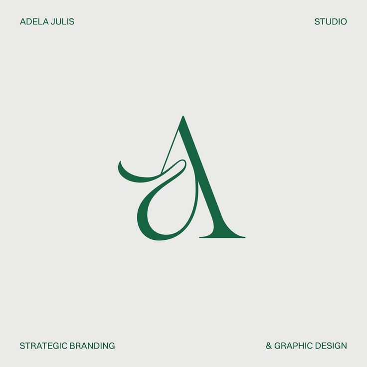 the logo for adela jujus studio, a graphic and graphic design studio