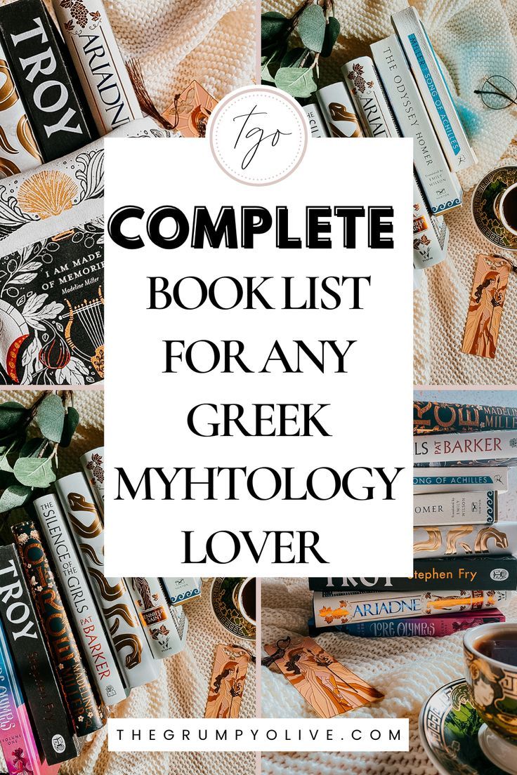 the complete book list for any greek mythology lover, including books and other items to read
