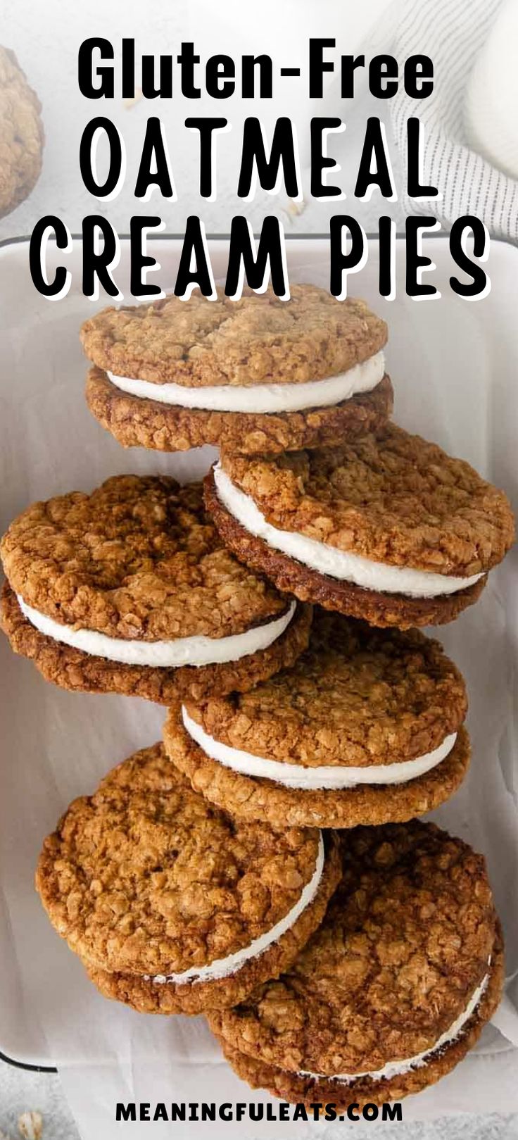 Six oatmeal cream pies leaning against each other in a ceramic dish. Snacks, Cake, Desserts, Sweet, Yum, Gfcf, Middle, Favs, Cakes